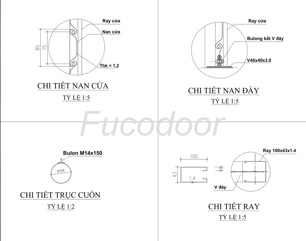 Cửa cuốn Đài Loan dầy 1.2mm