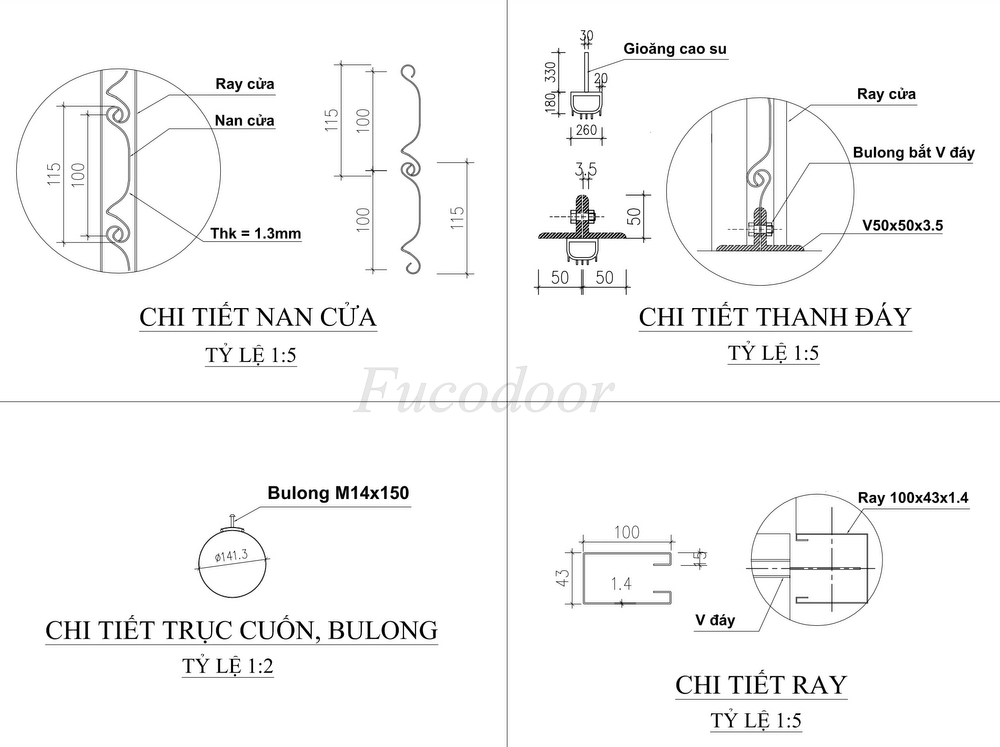 Cửa cuốn siêu trường sơn tĩnh điện dầy 1.3ly