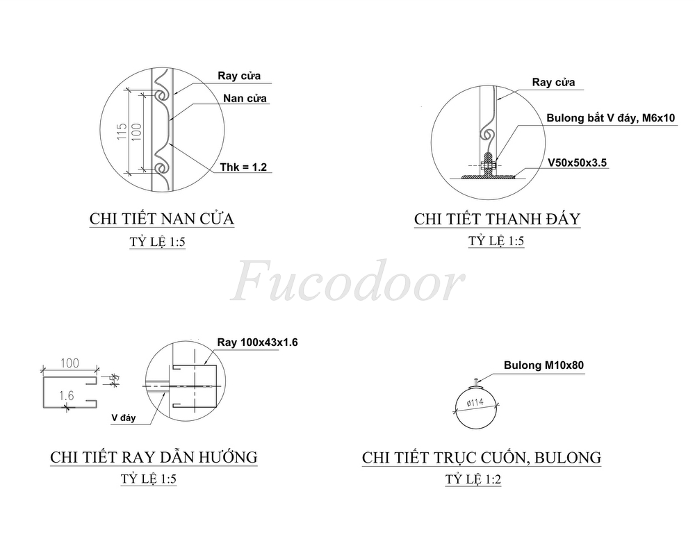 Cửa cuốn siêu trường sơn tĩnh điện dầy 1.2ly