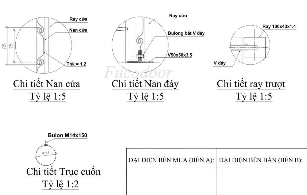 Cửa cuốn Đài Loan dầy 1.2mm