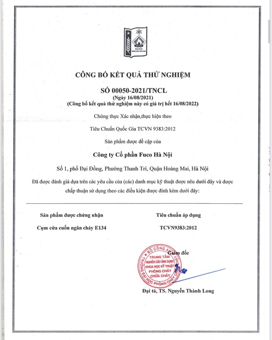 Cửa cuốn chống cháy