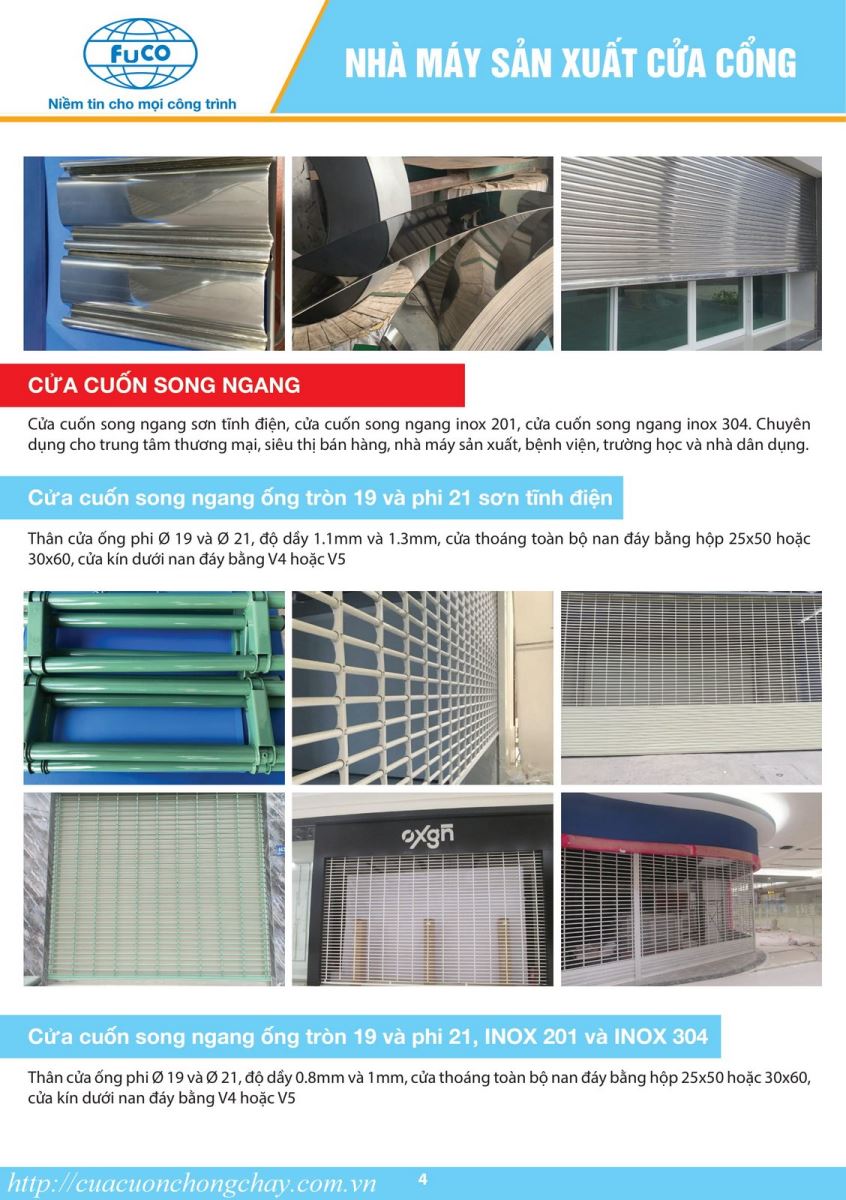 Cửa cuốn khớp thoáng Inox