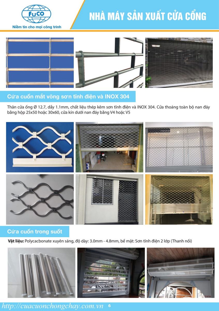 Cửa cuốn khớp thoáng Inox