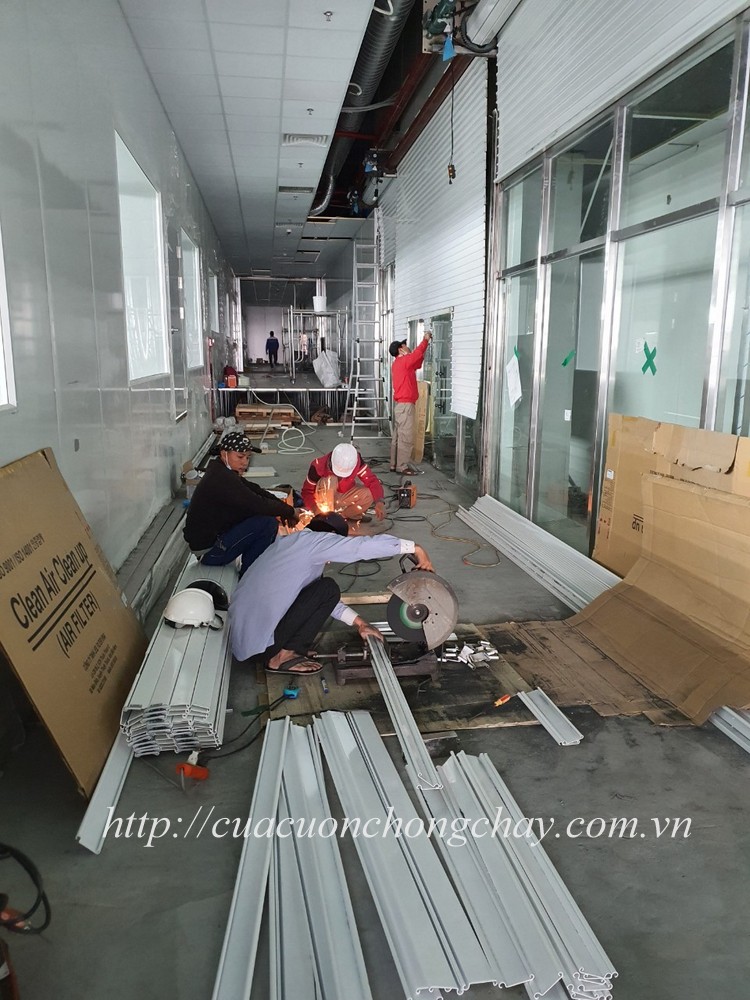 Cửa cuốn chống cháy ( Fire shutter door korea )