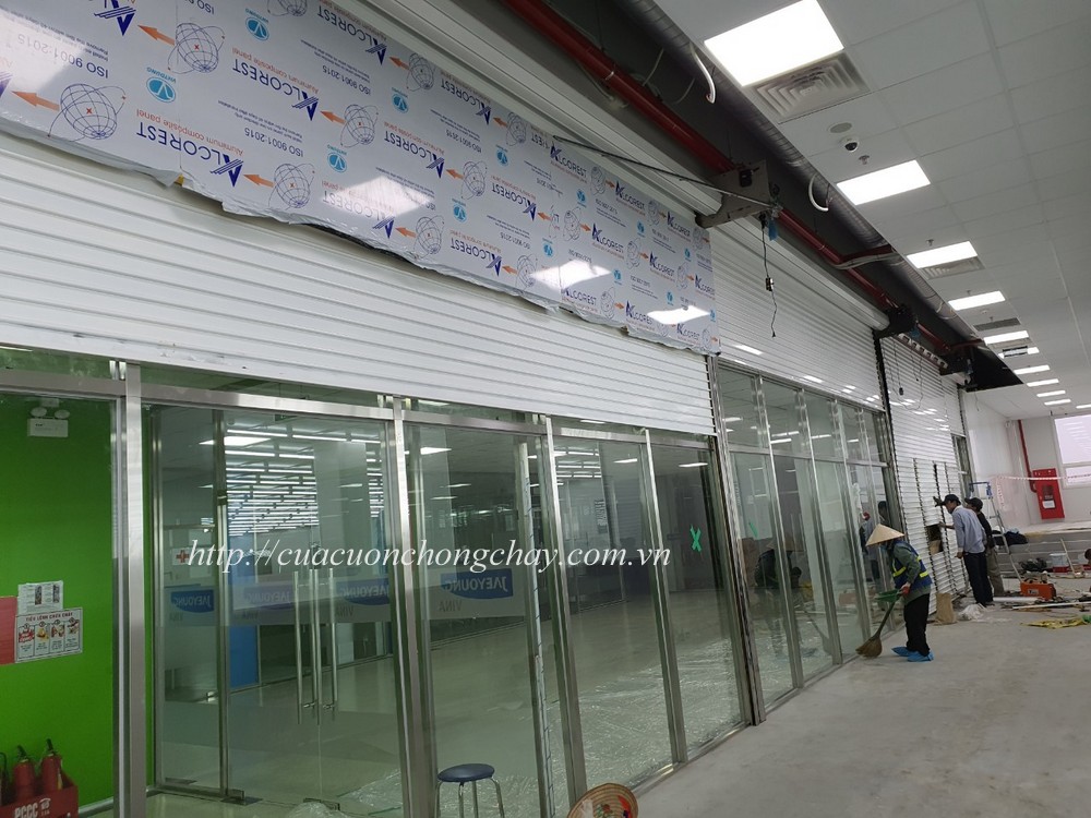 Fire shutter door korea , cửa cuốn ngắn cháy khẩn cấp