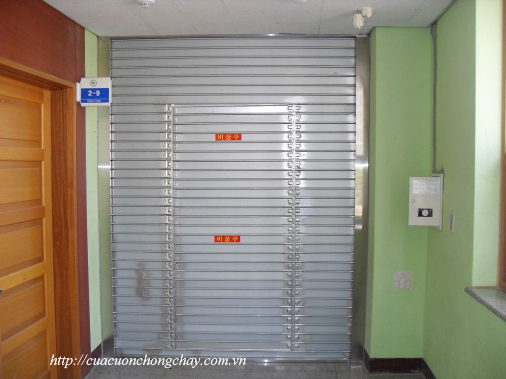 Fire shutter door korea , cửa cuốn ngắn cháy khẩn cấp