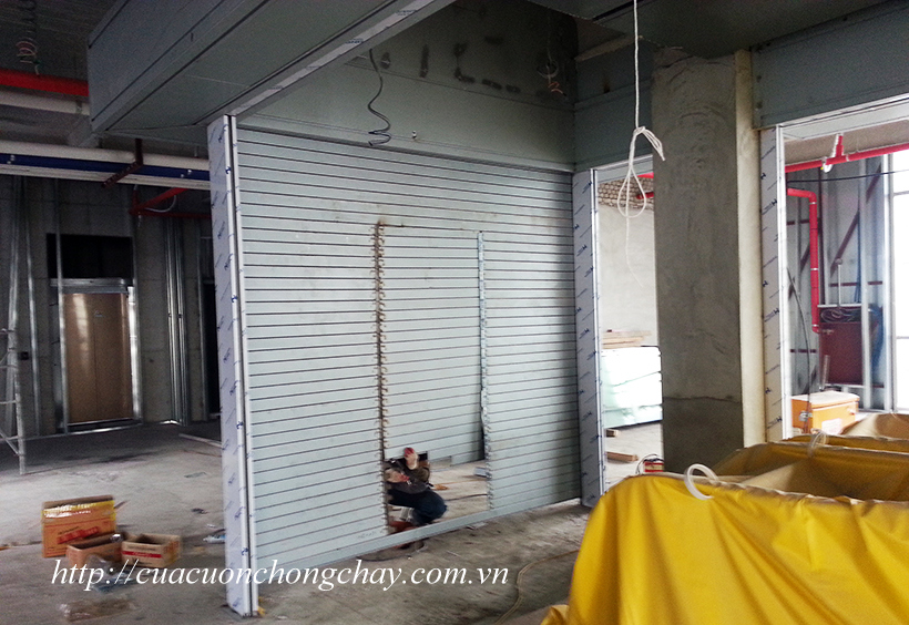 Fire shutter door korea , cửa cuốn ngắn cháy khẩn cấp