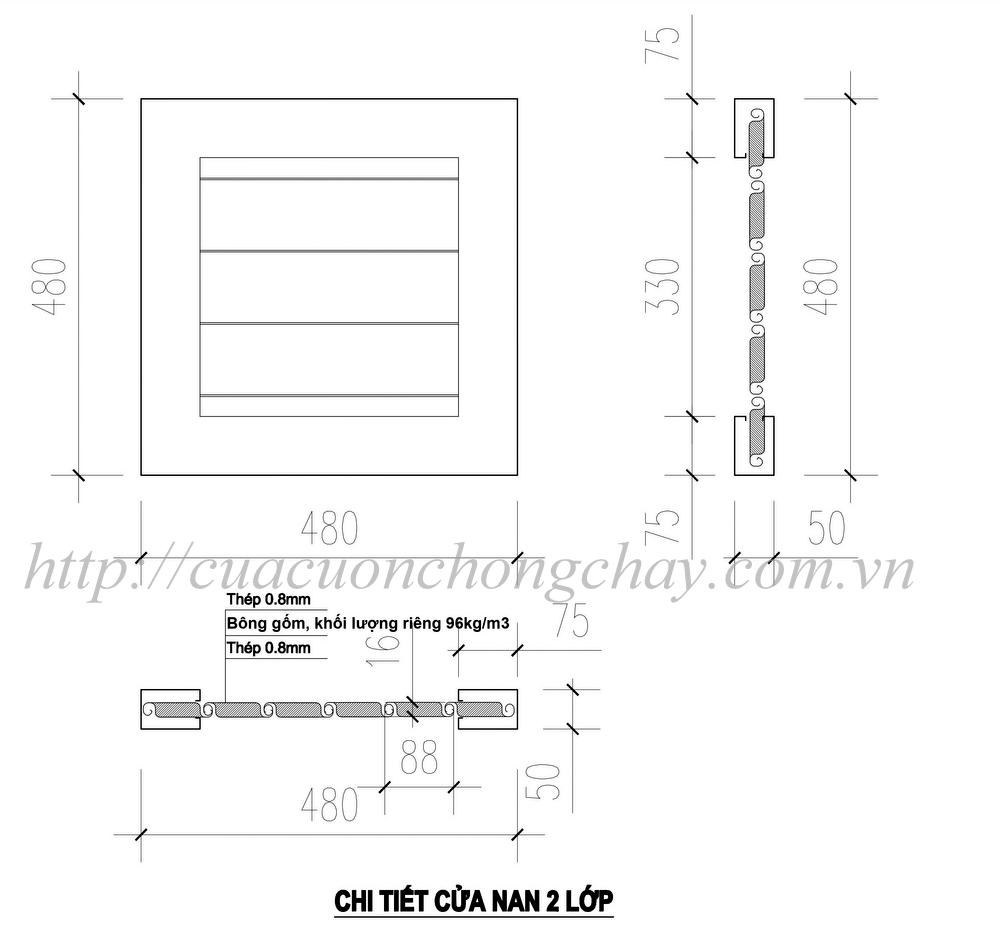 cửa cuốn chống cháy 2 lớp