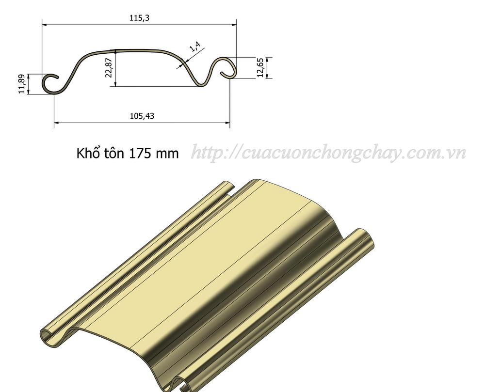 Cửa cuốn chống cháy 1 lớp INOX