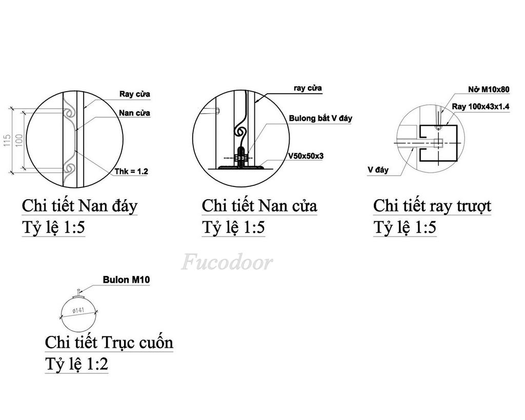 Cửa cuốn chống cháy thép FC100, Cửa cuốn chống cháy tại Hà Nội