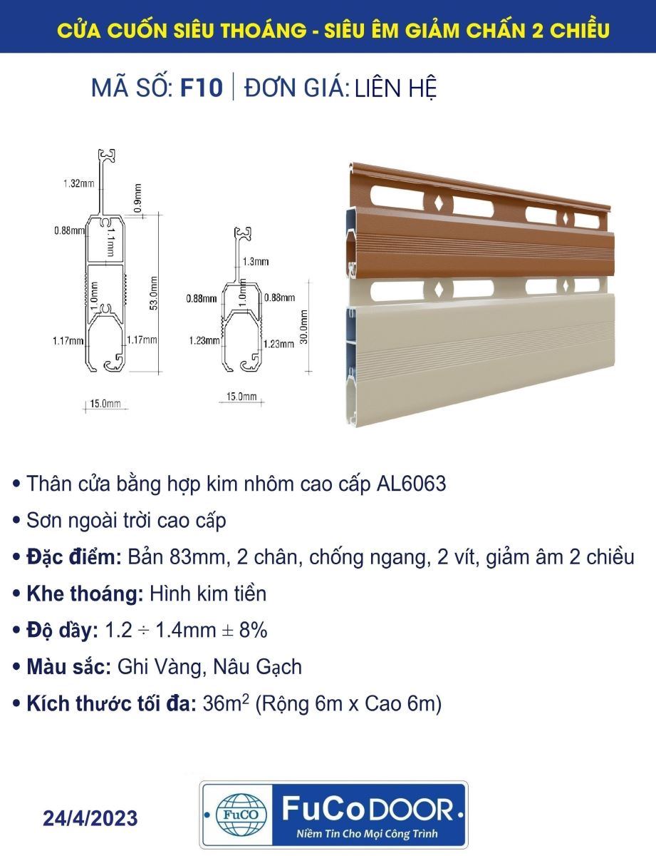 Cửa Cuốn Khe Thoáng Cao Cấp