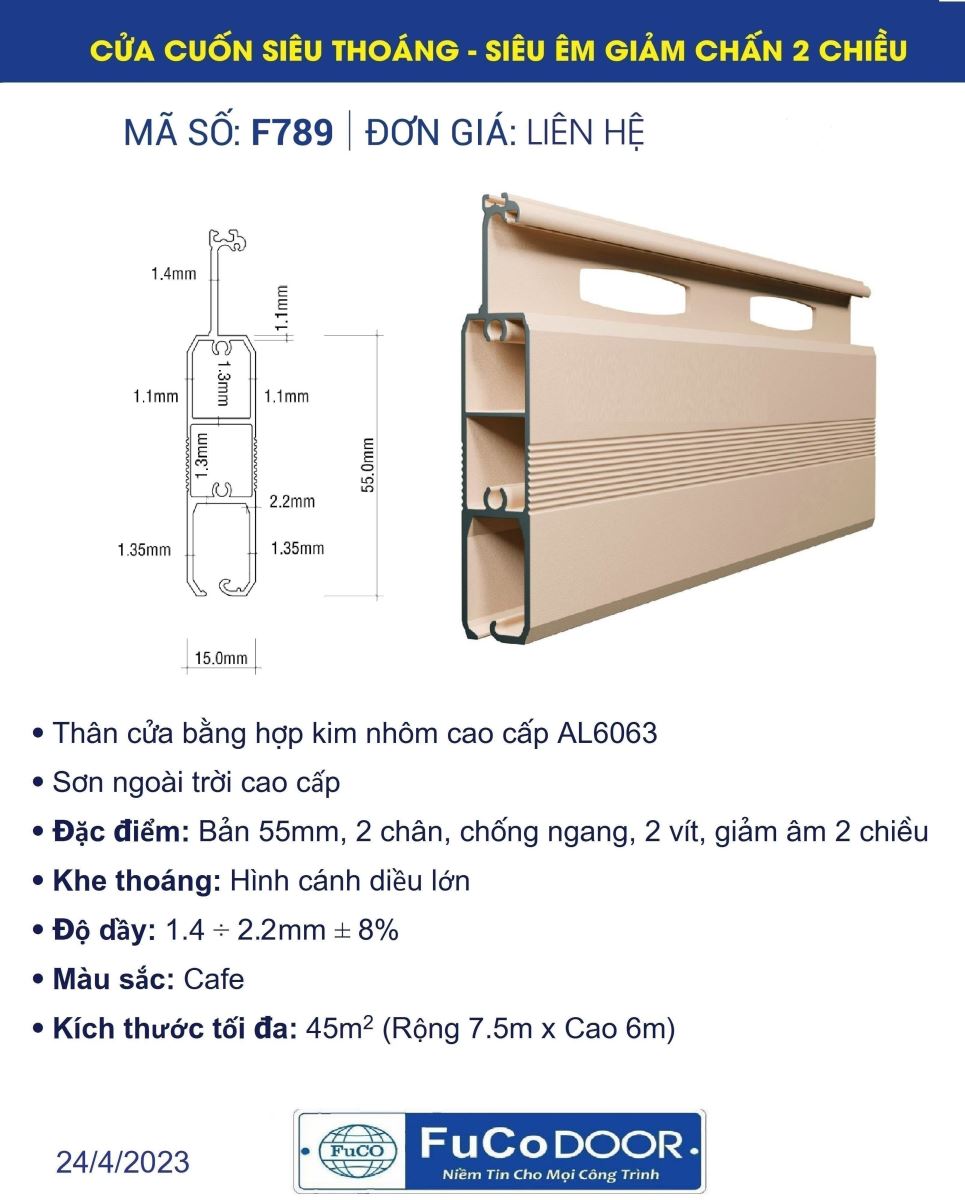 Báo giá cửa cuốn khe thoáng chính hãng
