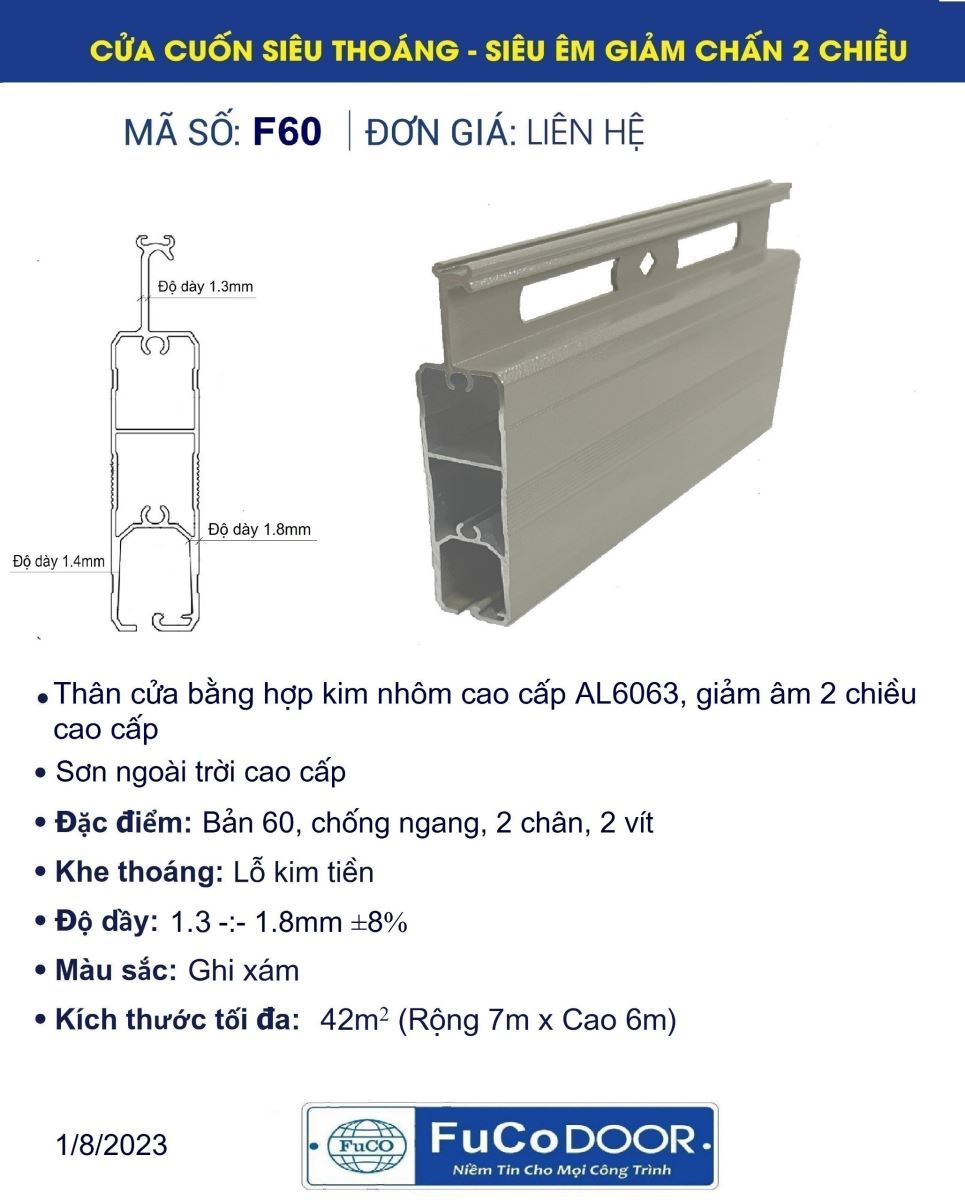 Cửa cuốn Đức Fucodoor F60