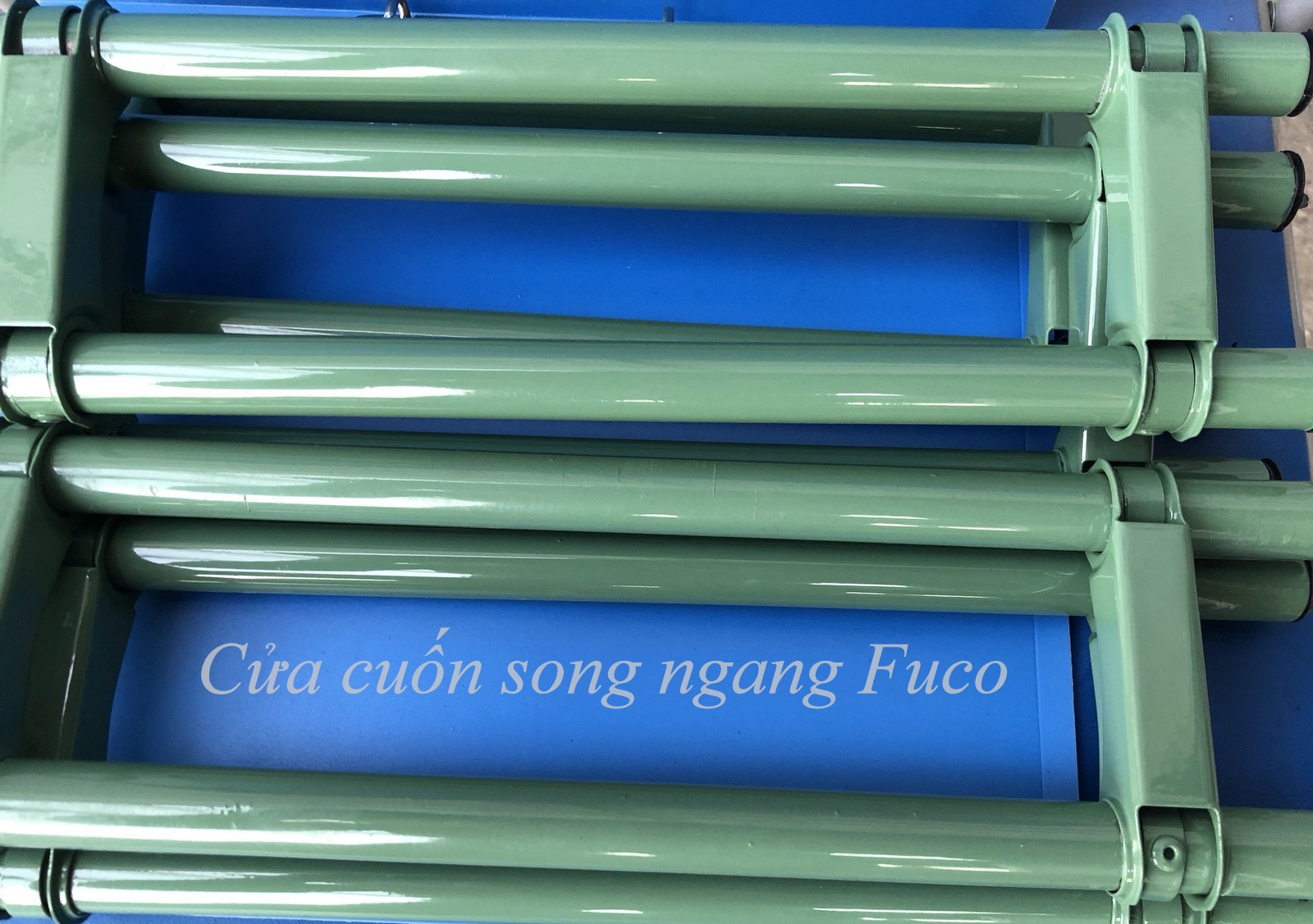 Cửa cuốn song ngang ống tròn 19 và phi 21 sơn tĩnh điện