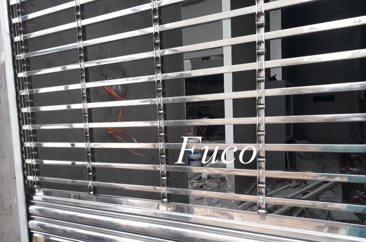 Cửa cuốn song ngang hộp 20x20, INOX 201 và INOX 304