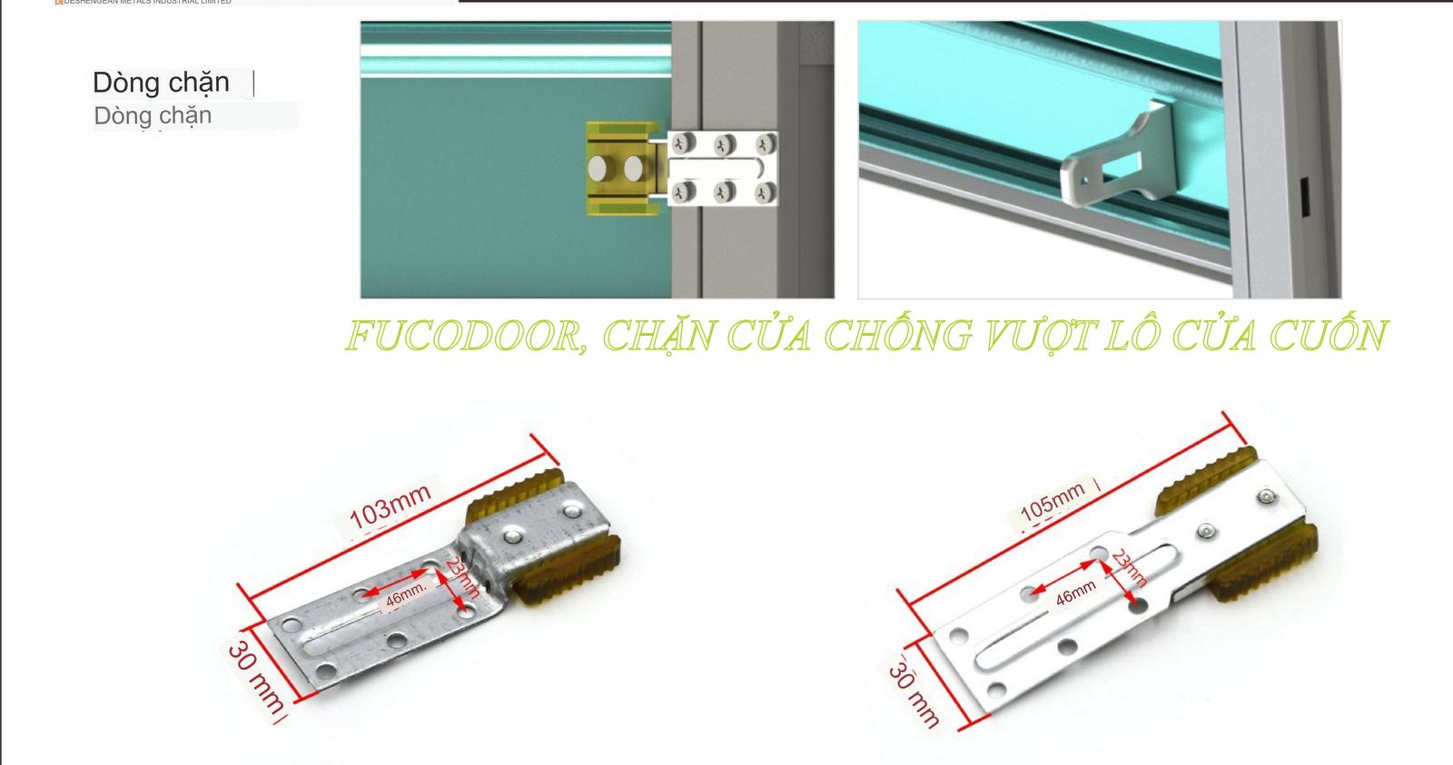 chống vượt lô cửa cuốn thép cửa cuốn lò xo lá Fuco, kéo tay
