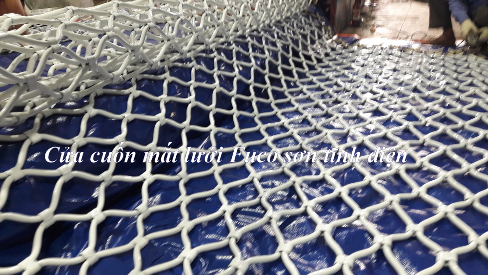 Cửa cuốn mắt võng sơn tĩnh điện và INOX 304