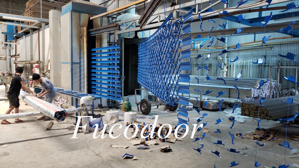 Cửa cuốn lưới mắt võng sơn tĩnh điện 