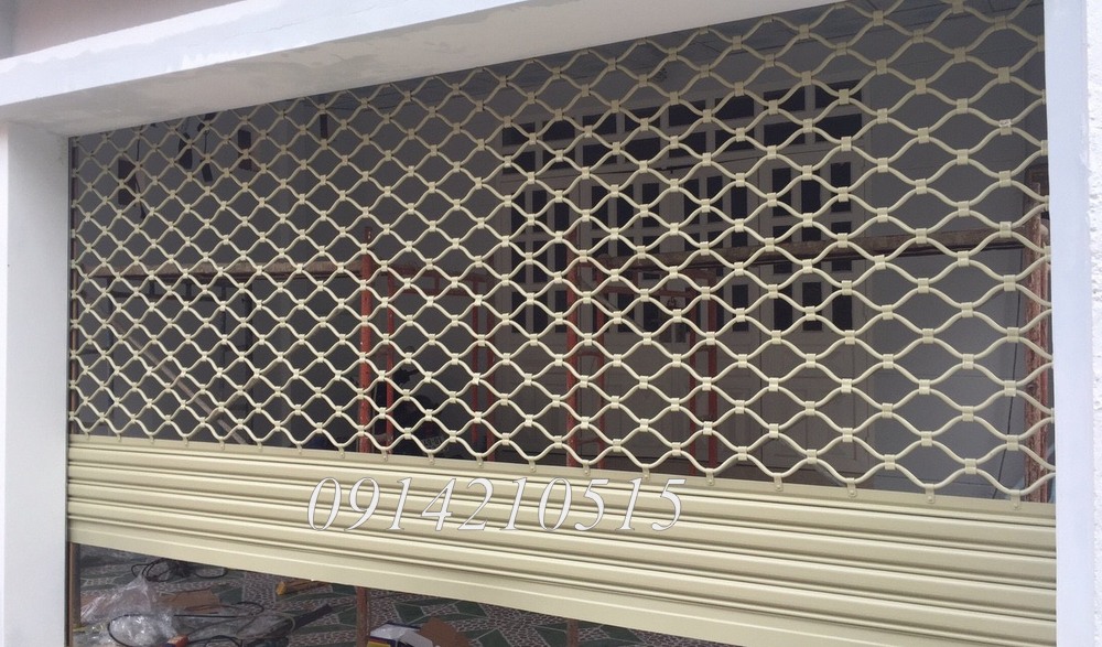 Cửa Cuốn Mắt Võng Đẹp Giá Rẻ , Báo giá cửa cuốn lưới mắc võng sơn tĩnh điện