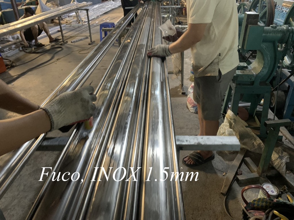 Cửa cuốn INOX 304, cửa cuốn siêu trường 1,6ly