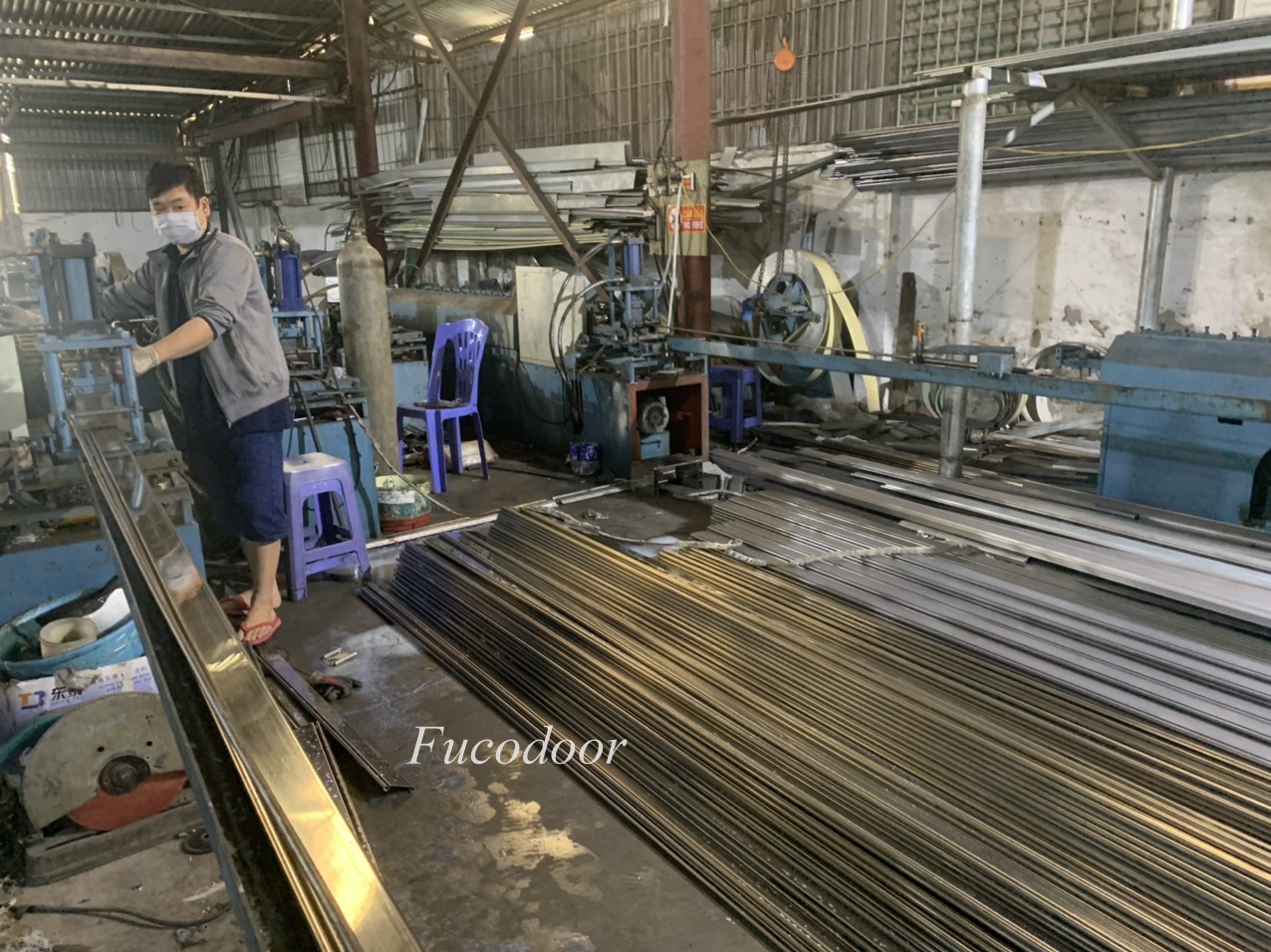 Cửa cuốn siêu trường ST85, cửa cuốn siêu trường Korea, cửa cuốn siêu trường loại 1 lớp với chất liệu INOX 304