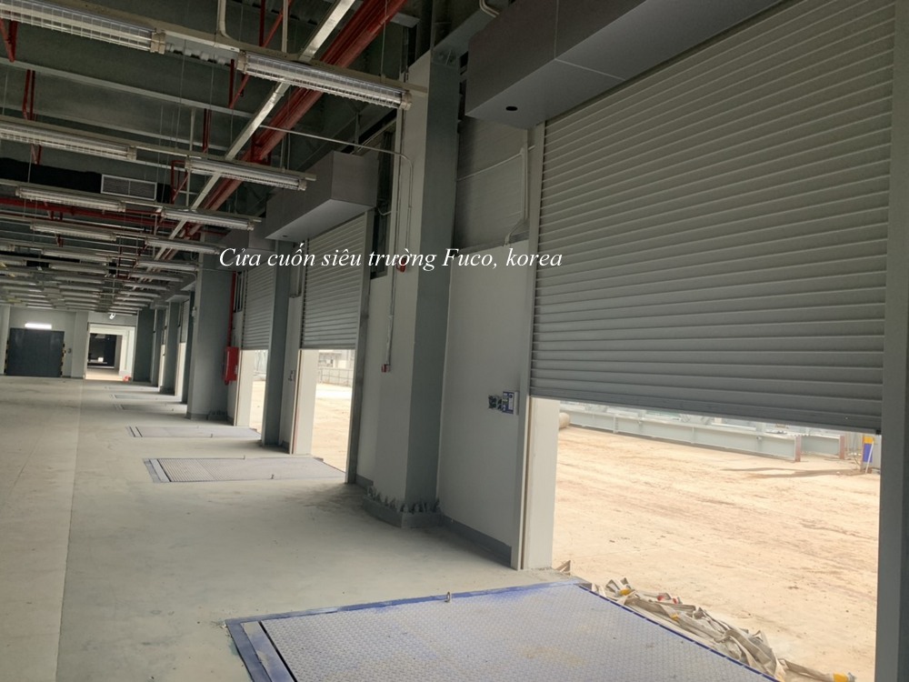 Cửa cuốn đài loan, cửa cuốn nhà xưởng, cửa cuốn thép mạ màu dầy 0,5dem đến 1ly, cửa cuốn cho nhà xưởng đài loan