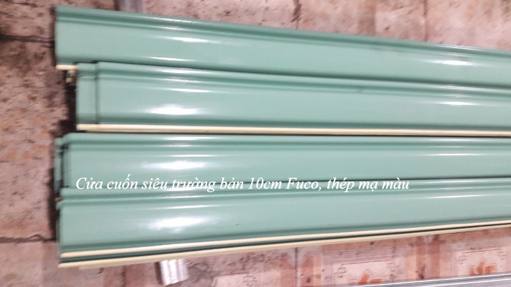 Cửa cuốn siêu trường thép mạ màu. Cty Fuco chuyên sản xuất cửa cuốn siêu trường mạ màu, cửa cuốn thép sơn tĩnh điện và inox.