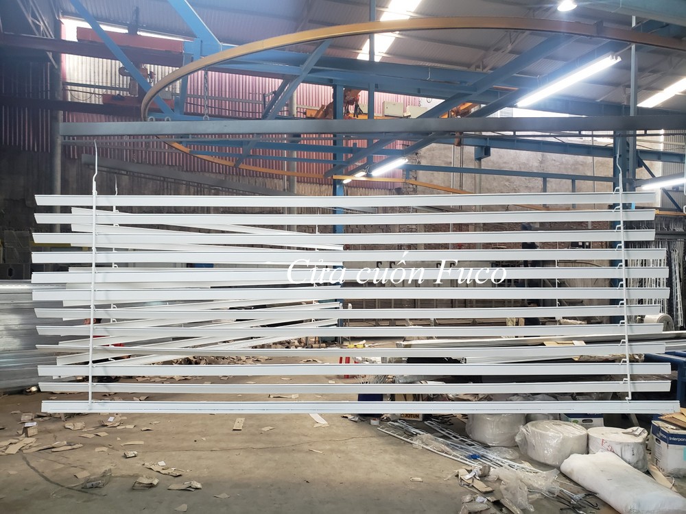 Cửa cuốn siêu trường sơn tĩnh điện dầy 1.2ly, cửa cuốn nhà xưởng