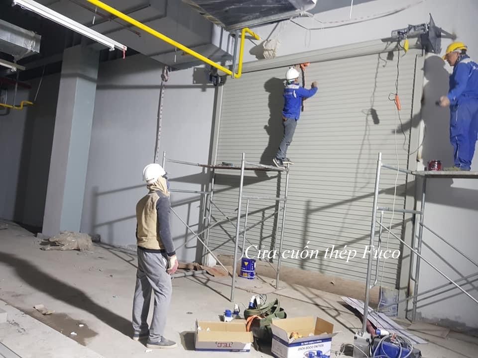 cửa cuốn nhà xưởng sơn tĩnh điện korea