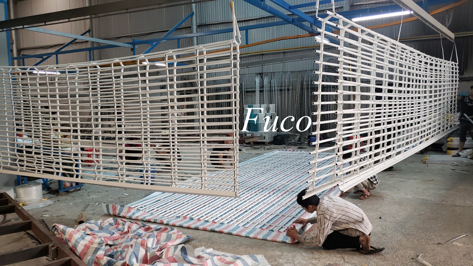 Cửa cuốn Song Ngang sơn tĩnh điện, cửa cuốn ngang