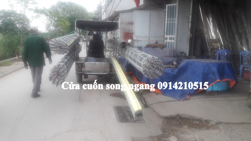Cửa cuốn song ngang sơn tĩnh điện, cửa cuốn song ngang ống tròn phì 19, cửa cuốn song ngang hộp vuông 20x20, các loại cửa cuốn song ngang