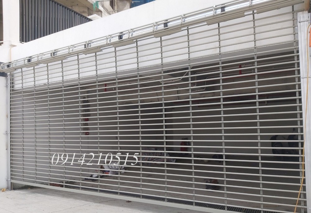 Các loại cửa cuốn song ngang với chất liệu thép sơn tĩnh điện