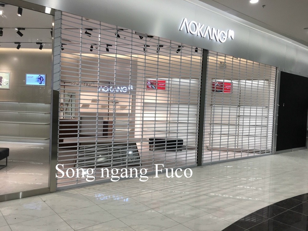 cửa cuốn song ngang sơn tĩnh điện ống 21