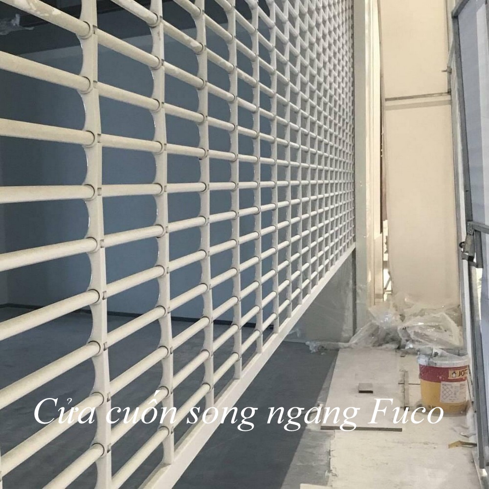 Cửa cuốn thép Mitadoor song ngang sơn tĩnh điện phi tròn ∅ 19 với chất lượng đảm bảo