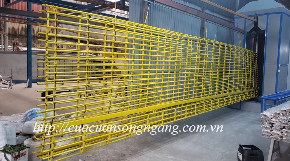 Cửa Cuốn Song Ngang sơn tĩnh điện nhiều màu