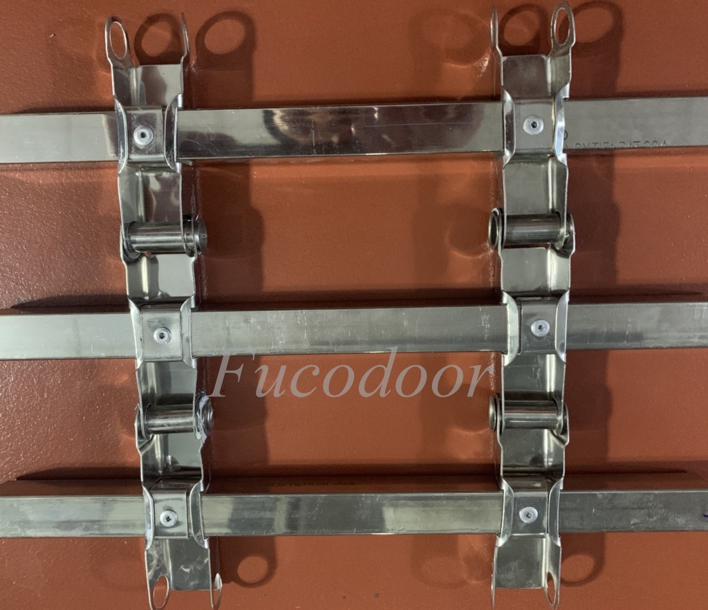 Cửa cuốn song ngang, khớp thoáng inox 201, hộp 20x20