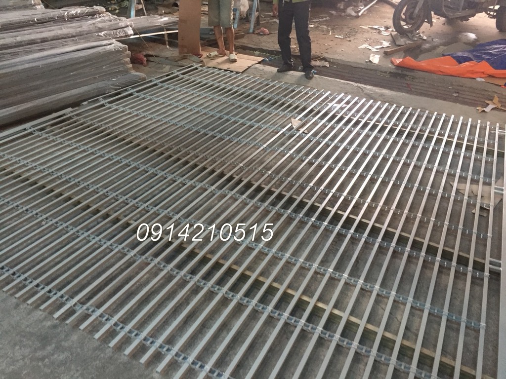 Cửa cuốn song ngang sơn tĩnh điện, cửa cuốn trượt ngang