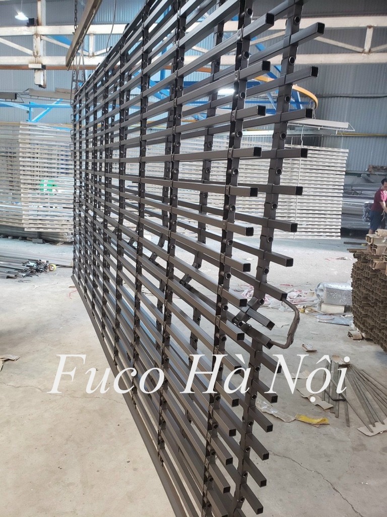 Cửa cuốn song ngang sơn tĩnh điện, cửa cuốn trượt ngang