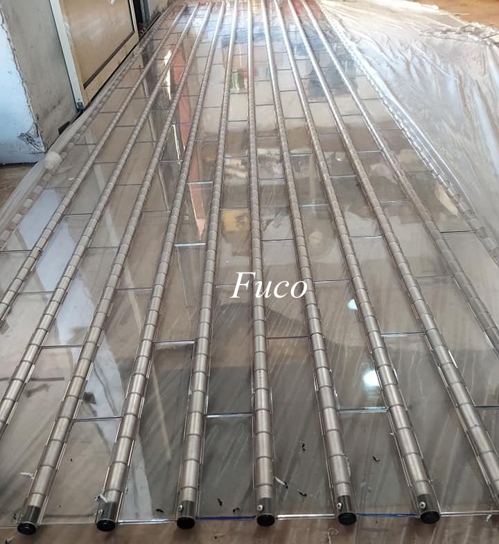 cửa cuốn trong suốt ống inox