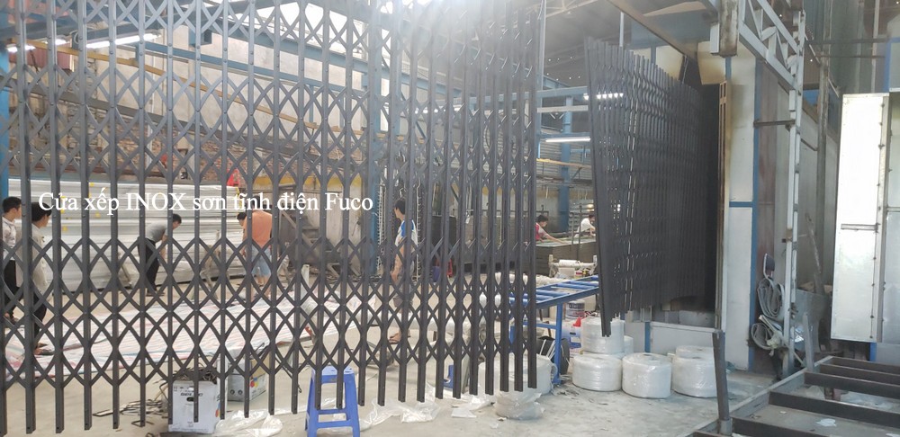 Cửa sắt xếp kéo sơn tĩnh điện