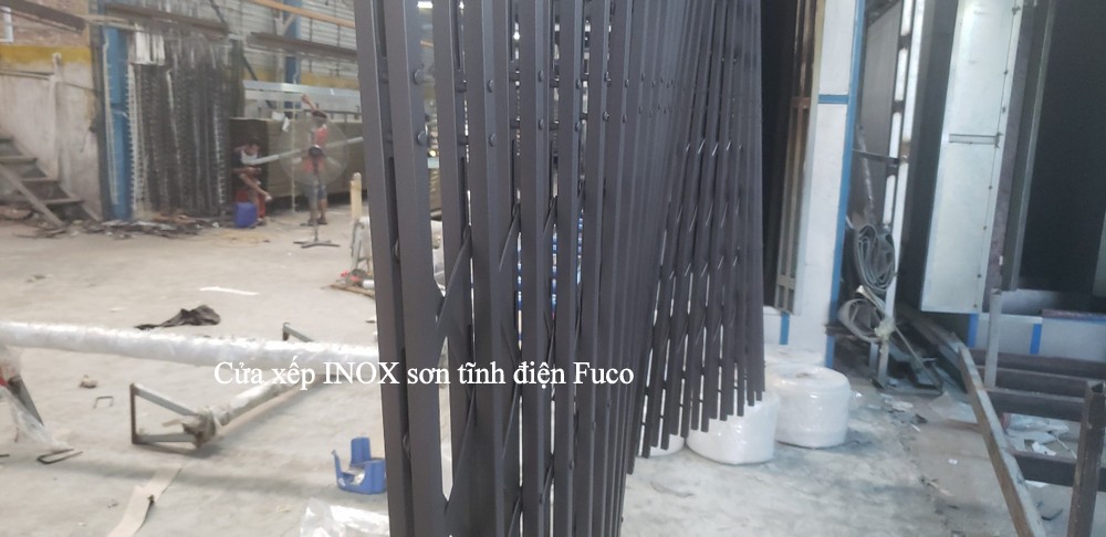 Cửa sắt xếp kéo sơn tĩnh điện