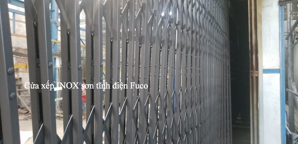 Cửa sắt xếp kéo sơn tĩnh điện