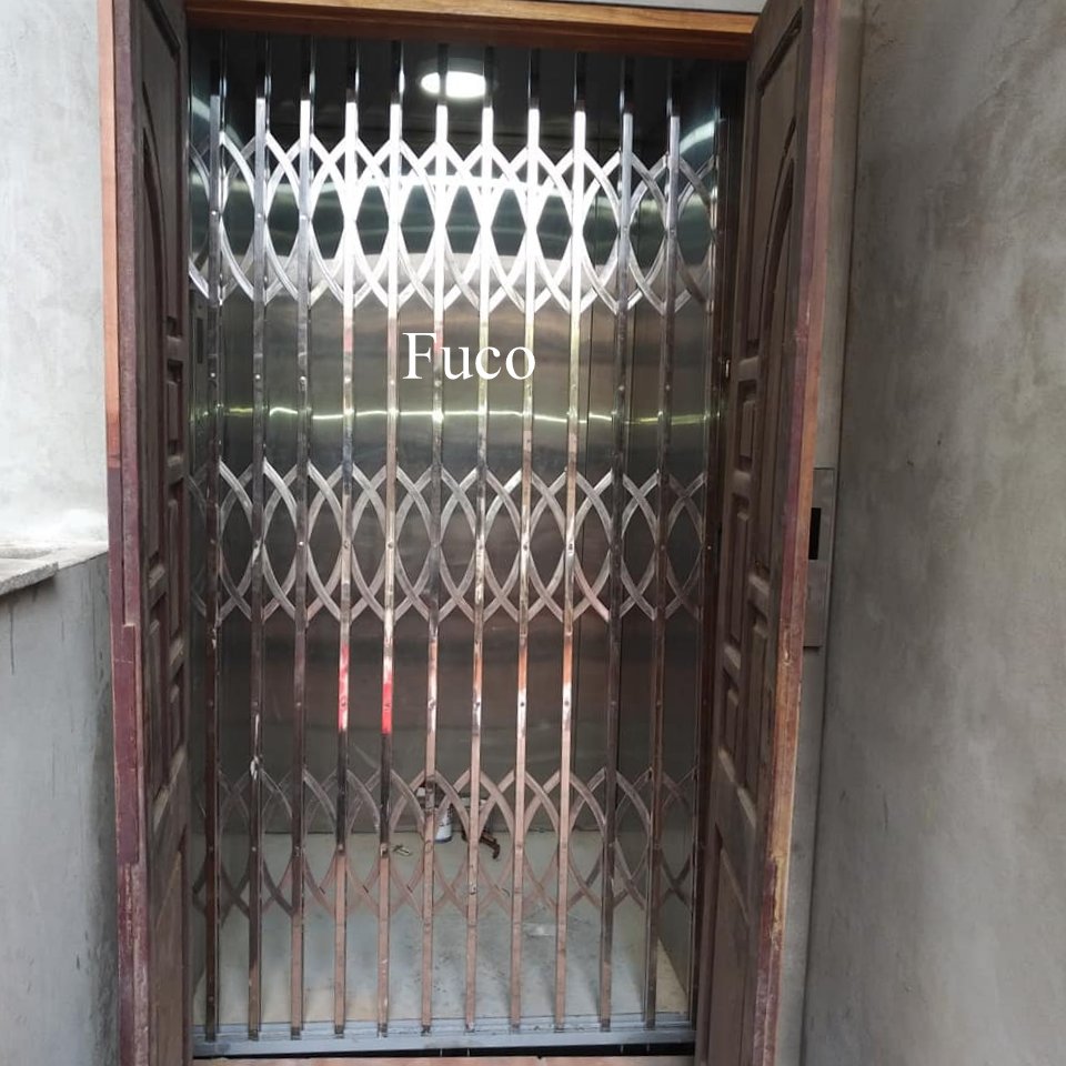 Sản xuất cửa xếp INOX Hà Nội, Fuco sản xuất cửa xếp INOX hộp cao cấp