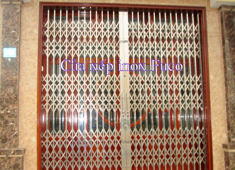 Cửa xếp INOX hộp 20x20 INOX 304 không lá, kích thước cửa xếp inox, các dòng cửa xếp inox nổi tiếng