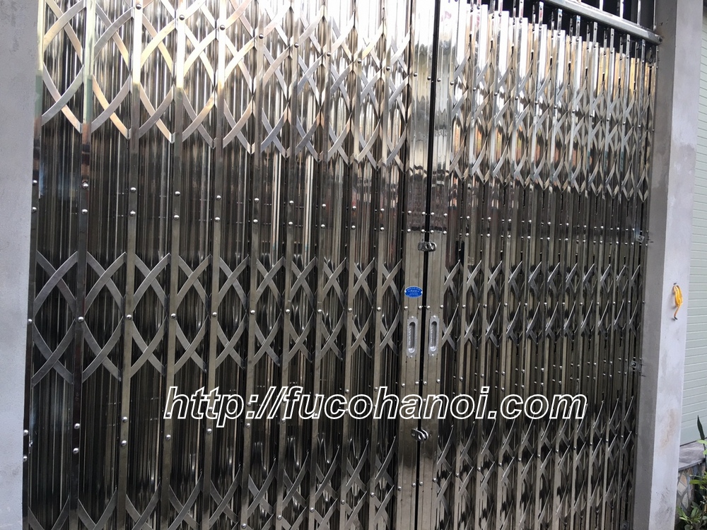 Báo giá cửa xếp inox tại hà nội, Cửa xếp INOX có giá thành hợp lí phù hợp
