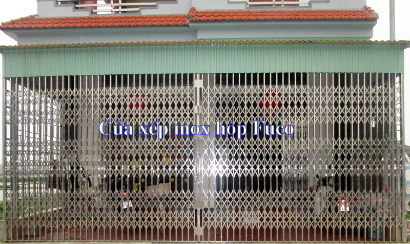 Cửa xếp INOX Hộp 304, đây là loại cửa xếp INOX hộp 20x20