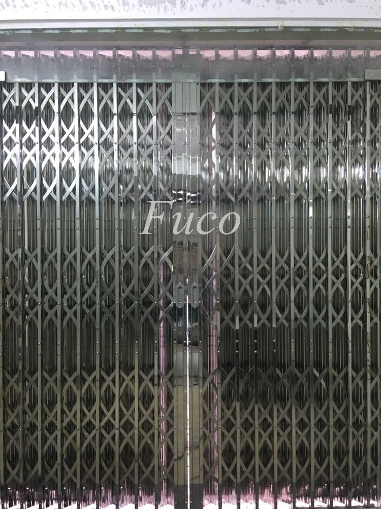 Giá cửa xếp inox có lá
