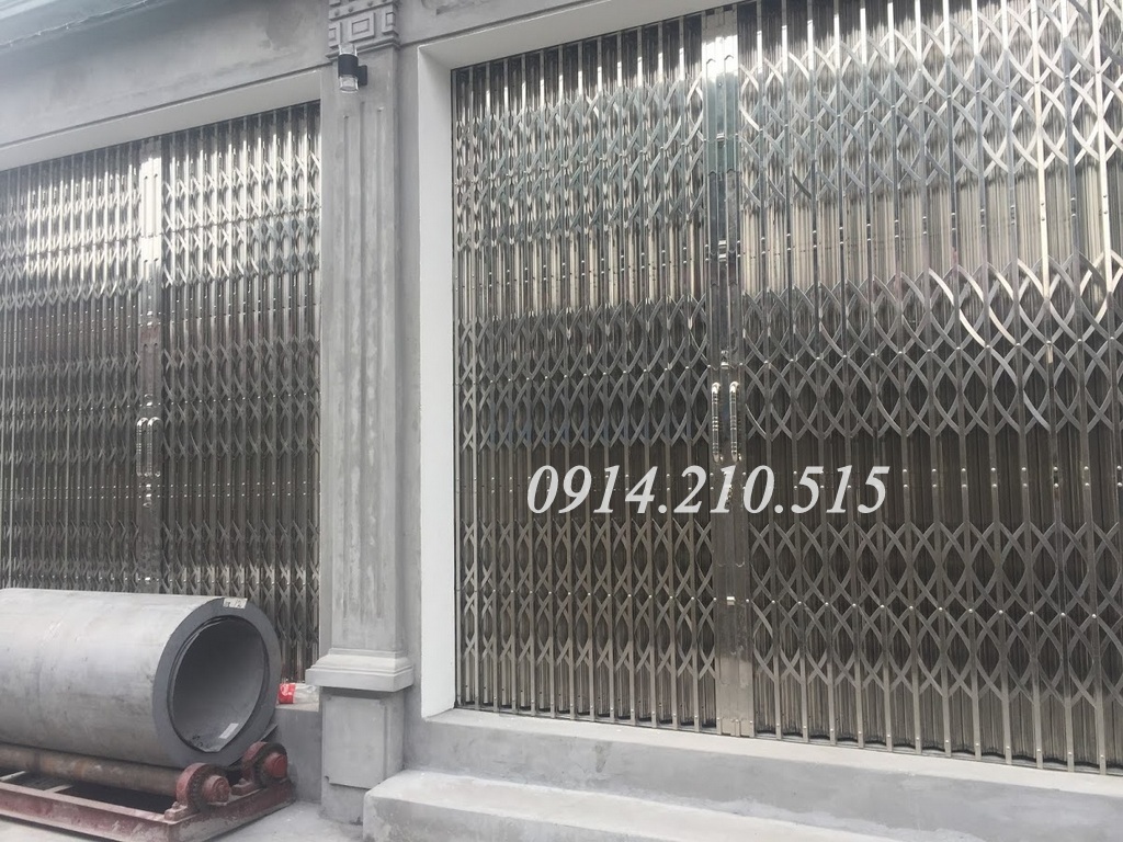 Cửa xếp INOX chống trộm, Báo giá cửa xếp