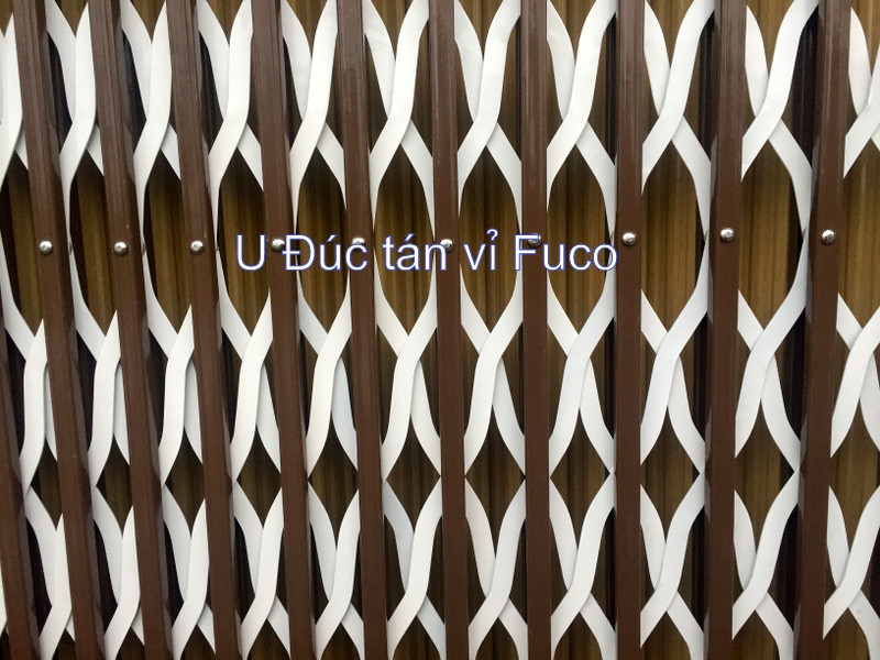 Cửa xếp u đúc có lá, cửa xếp u đúc Sài Gòn dầy 1.6ly