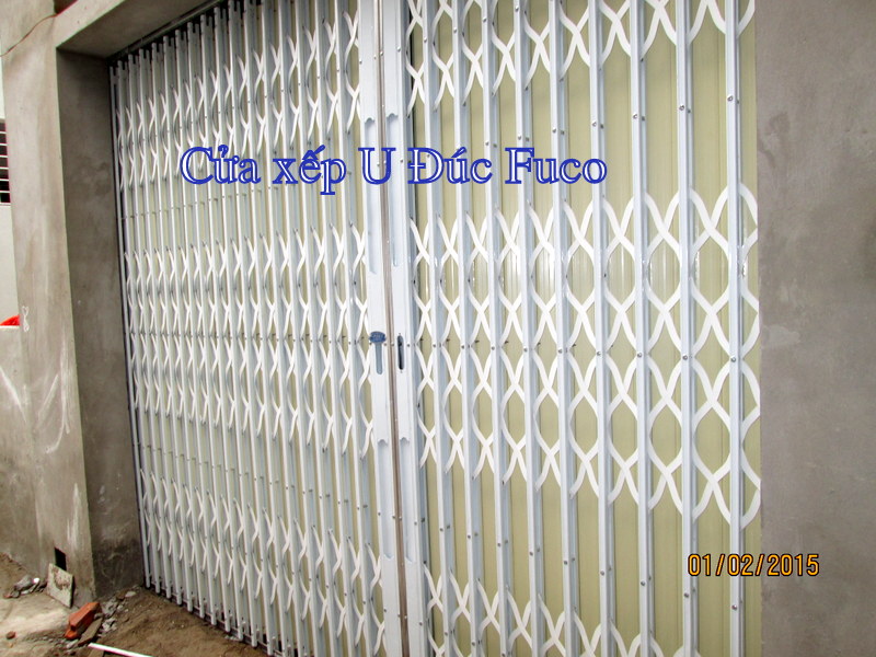 cửa xếp u đúc mạ màu, cửa xếp u đúc tán vỉ